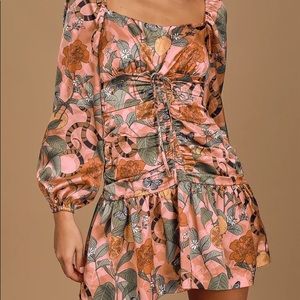 Finders Keepers Elisa Snake Pink Dress US 10 NWT